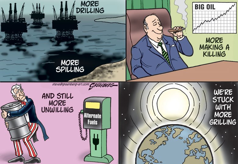 Cartoon: Drilling And Spilling And Unwilling