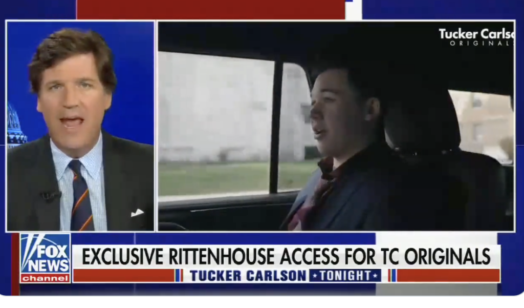 Tucker Carlson Embedded TV Crew In Killer Kyle's Trial