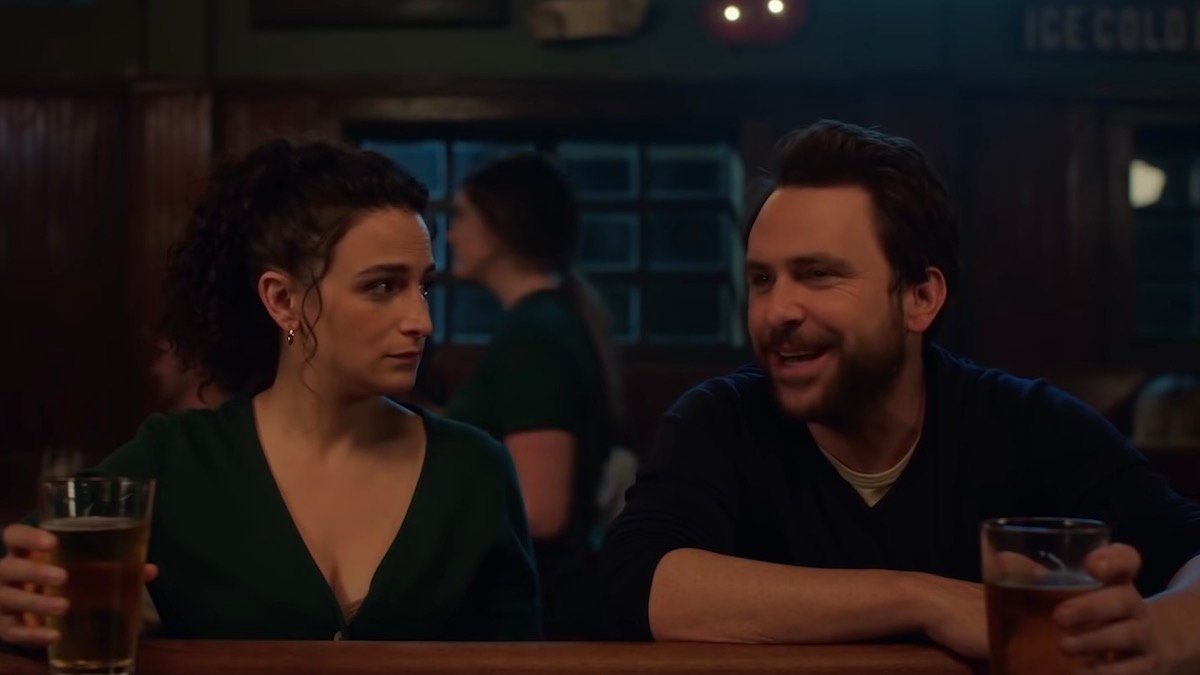 Jenny Slate and Charlie Day sitting at a bar in I Want You Back — best new streaming movies