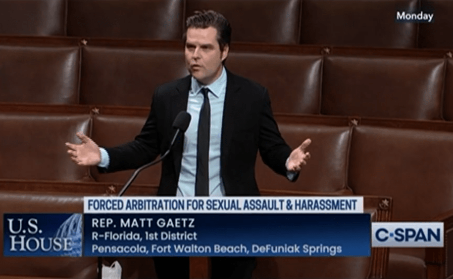 Eyeroll Of The Week: Matt Gaetz's Speech On Sexual Harassment