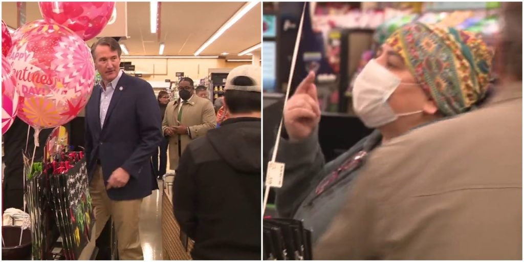 Glenn Youngkin Heckled In Grocery Store: 'Where's Your Mask?'