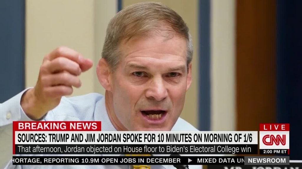 Report: White House Records Confirm Jordan Spoke To Trump On 01/06